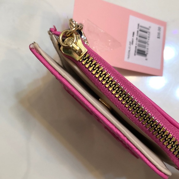 Juicy Couture Juicy Pink Upgrade U L-Zip Faux Leather Card Case NWT - Picture 16 of 16